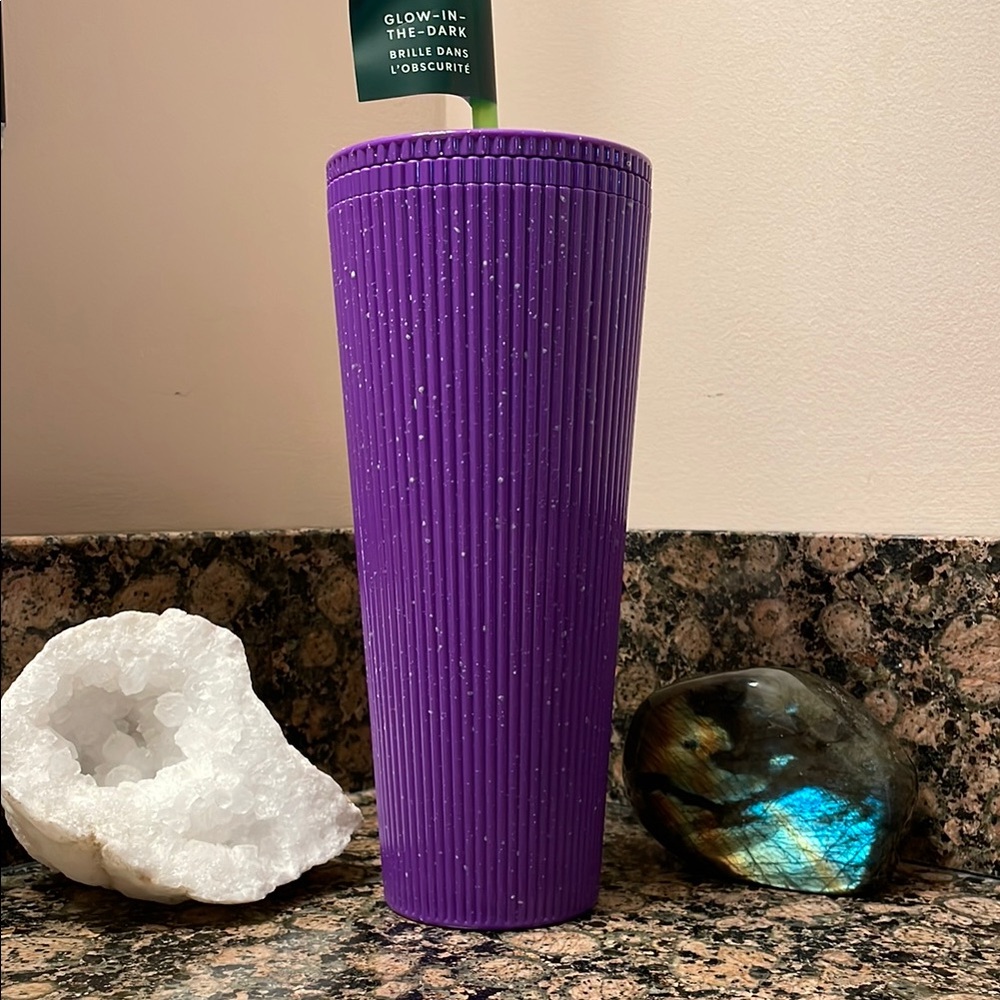 Purple Glow-in-the-Dark Starbucks Limited Edition Purple 24oz Tumbler NWT